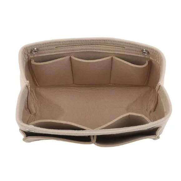 Insert/Organizer- Designer Handbags/Totes -Bright Khaki Style 3- Snap - NWT - Picture 2 of 10